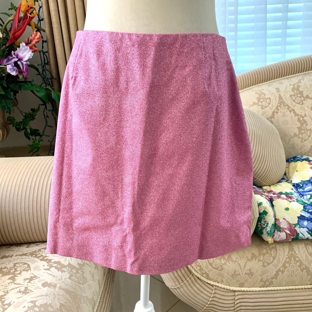 ASOS The Frolic Glitter Mini Skirt in Pink Barbie